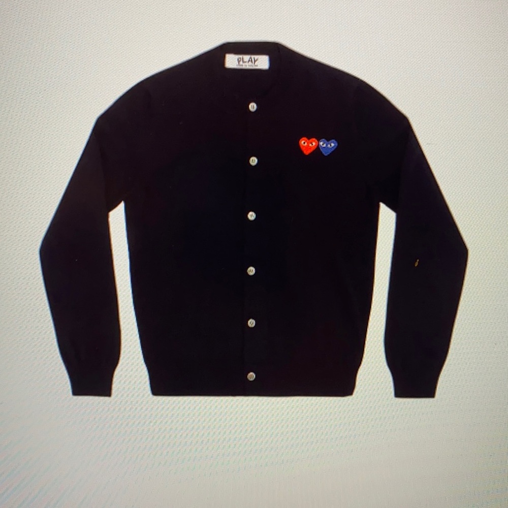 COMME des GARÇONS PLAY double heart 100% wool sweater - like new